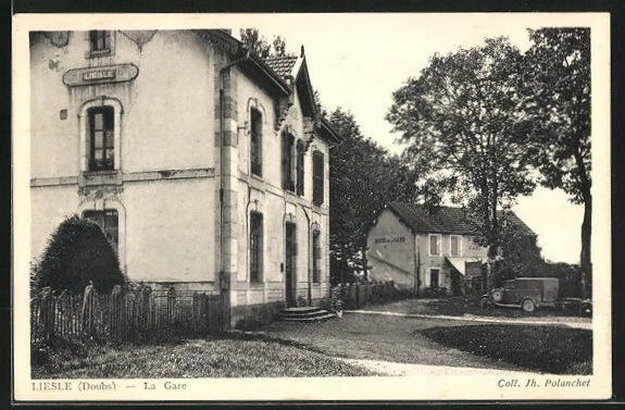 CPA Liesle, La Gare, La Gare