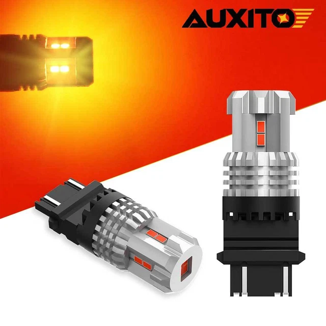 AUXITO Pure Red LED Stop Brake Tail Light Bulbs 3157 4157 CANBUS Free Return 2x