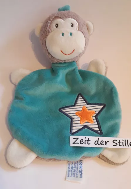 BABYDREAM ROSSMANN Schmusetuch Kuscheltuch Affe blau türkis mit Stern