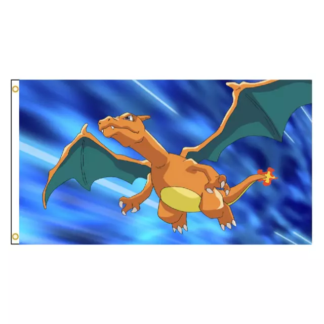 Charizard Pokemon Flag Banner 3x5 feet 90 x 150 cm Large Flag