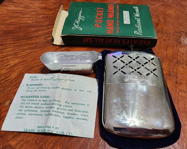 VINTAGE SEARS ROEBUCK Pocket Metal Hand Warmer Japan JC Higgins 30.00