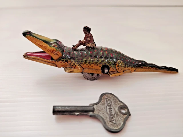 Jouet Ancien Grue Tole Mecanique Biller Antique Germany Tin à Lamagistère 24019842