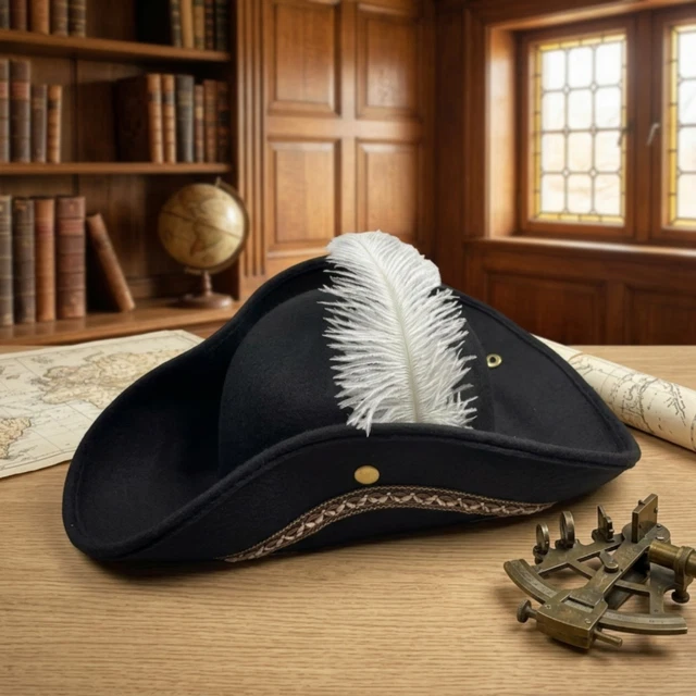 PIRATE HAT WITH Feather Vintage-Style Pirate Costume Hat Decorative for ...
