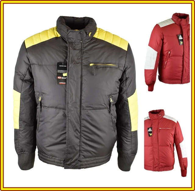 piumino uomo invernale giubbotto in piuma d'oca imbottito da lavoro rosso s m l