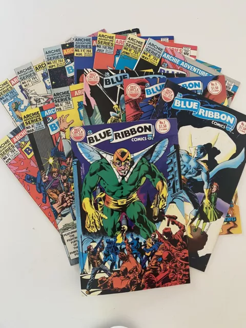 BLUE RIBBON COMICS Complete 1-14 Comics -  Red Circle Archie Adventure Series