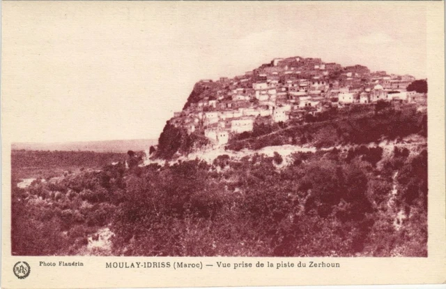 CPA AK MAROC MOULAY-IDRISS Vue prise de la piste du Zerhoun Flandrin (38368)