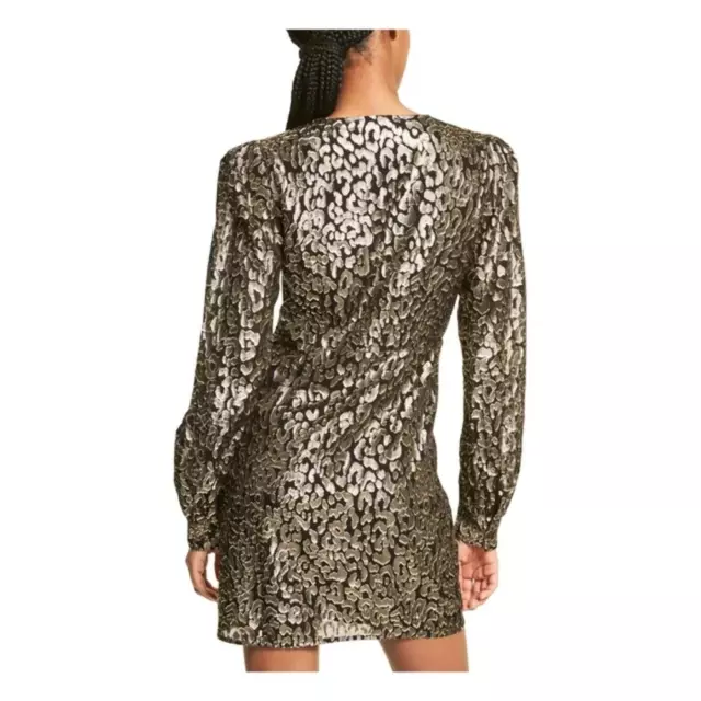 MICHAEL MICHAEL KORS Metallic Cheetah-Print Mini Dress, 1B 2010 2