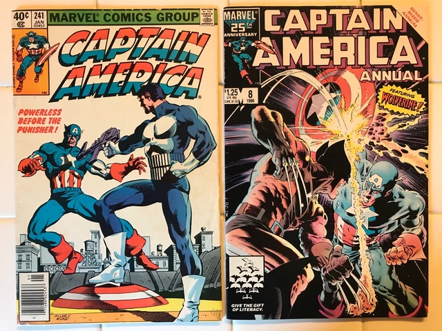 Captain America Vol 1 #241 Newsstand & Annual 8 1st Meeting Wolverine & Punisher