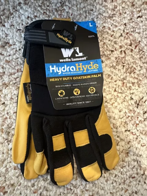 Pairs Wells Lamont Men's HydraHyde Leather Work Gloves Size  L