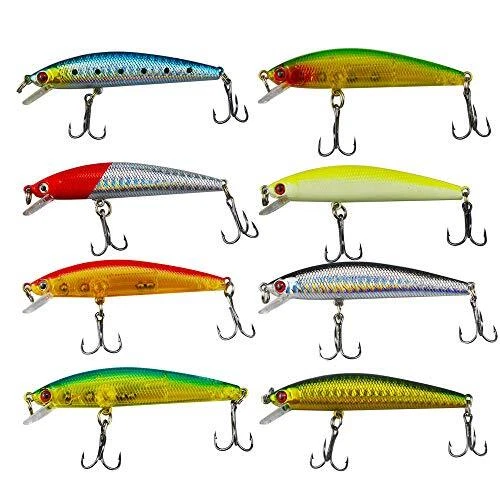Senven - minnow leurres Leurre de pêche Minnow Manivelle Appât articles de pê...