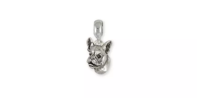 Boston Terrier Charm Slide Jewelry Sterling Silver Handmade Dog Charm Slide BT14