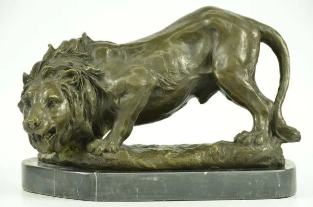 Bronze sculpture Art Deco Lion Animal statue Panther Tiger Figurine Leopard GIFT