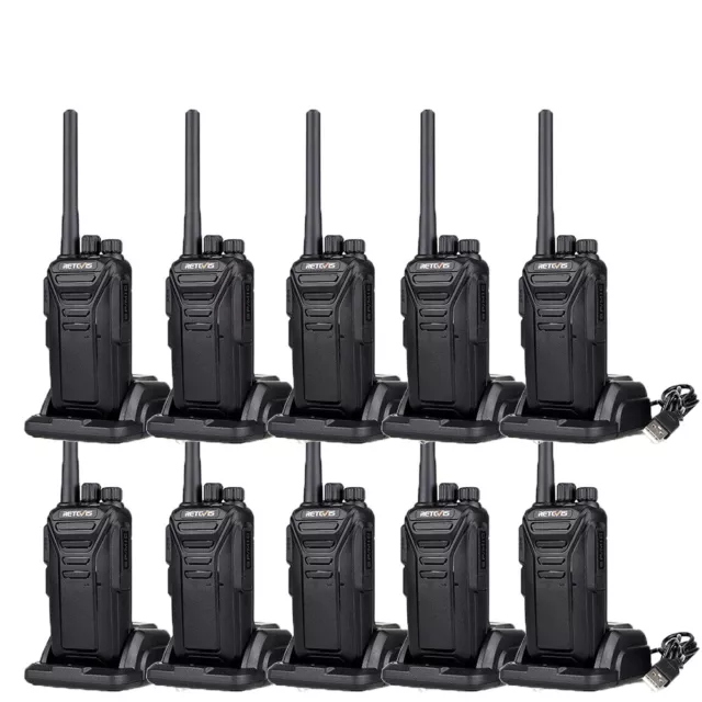 10*Retevis RT27V MURS Walkie Talkie Long Range 1100mAh 2W VOX 5CH Two Way Radio