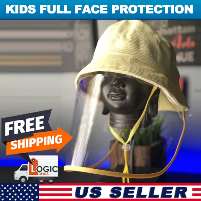 Kids Anti Spitting Protective Hat Visor Face Nose Shield Dustproof Fisherman Hat