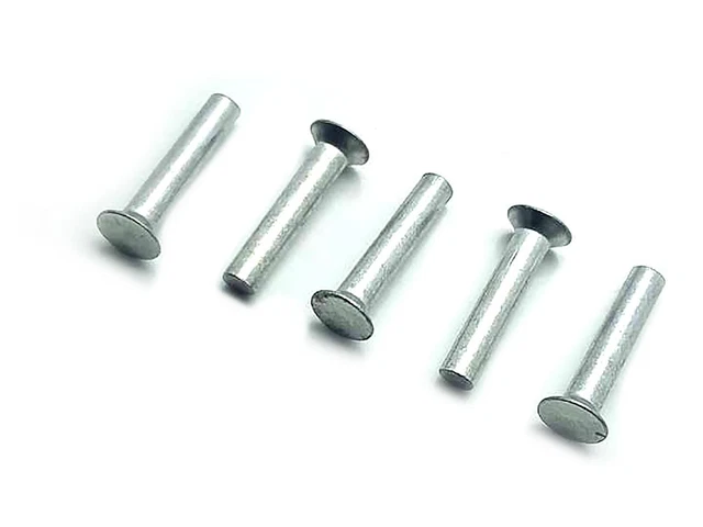 US Stock 100x 5mm Dia 25mm Shank CSK Flat Countersunk Head Aluminum Solid Rivets