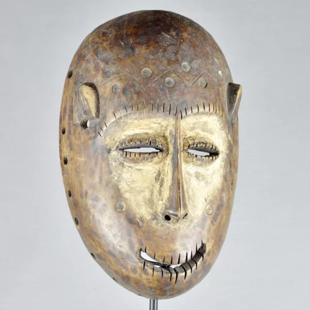 Grand et rare Masque LEGA Culte du Bwami Mask Congo African Tribal Art mc 1893