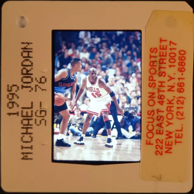 Ld154-57 1995 Michael Jordan #45 Chicago Bulls Original Stephen Green 35Mm Slide