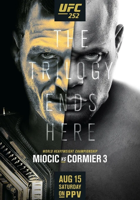 Miocic Vs Cormier Poster Locandina 45X32Cm || Arti Marziali Mma Ufc