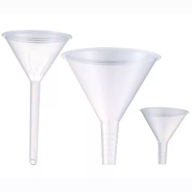 3Pcs Clear Lab PP Funnels  Kitchen Funnel  Filling Small Bottles