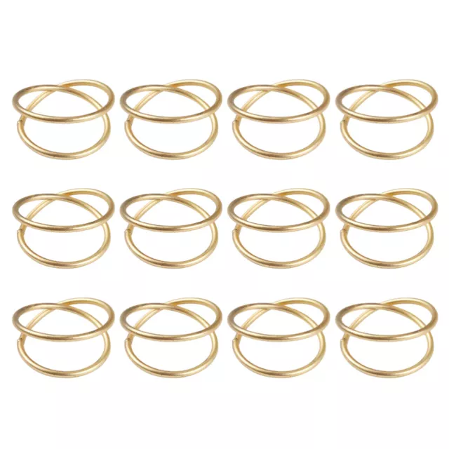 12 Pcs Wedding Napkin Ring Gold Cloth Napkins Double Decorate