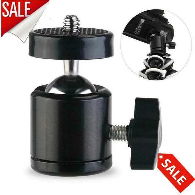 Treppiede mini testa a sfera girevole a 360° 1/4" staffa montaggio a vite per fotocamera E5U8