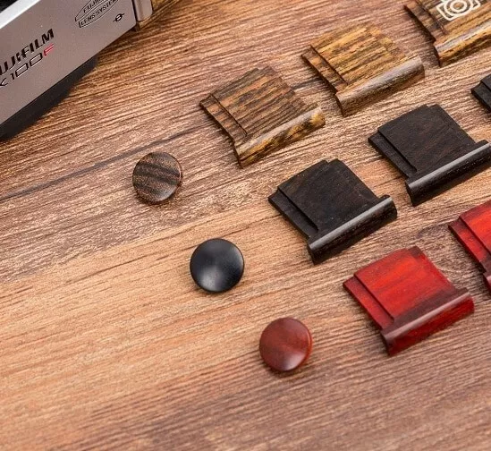 Artisan Wood Soft Shutter Button + Hot Shoe Cover Leica Fujifilm Canon Nikon+