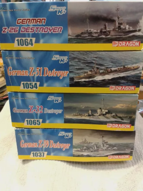 Dragon 1/350 PAKET  4x GERMAN DESTROYERs Z-26 , Z-31 , Z-32 , Z-39  OVP  LESEN !