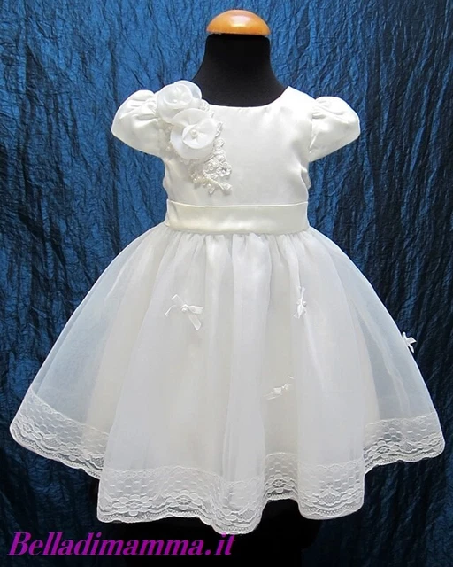 Abito Vestito Damigella Comunione Bambina belladimamma TG. 134-140 (9-10 Anni)