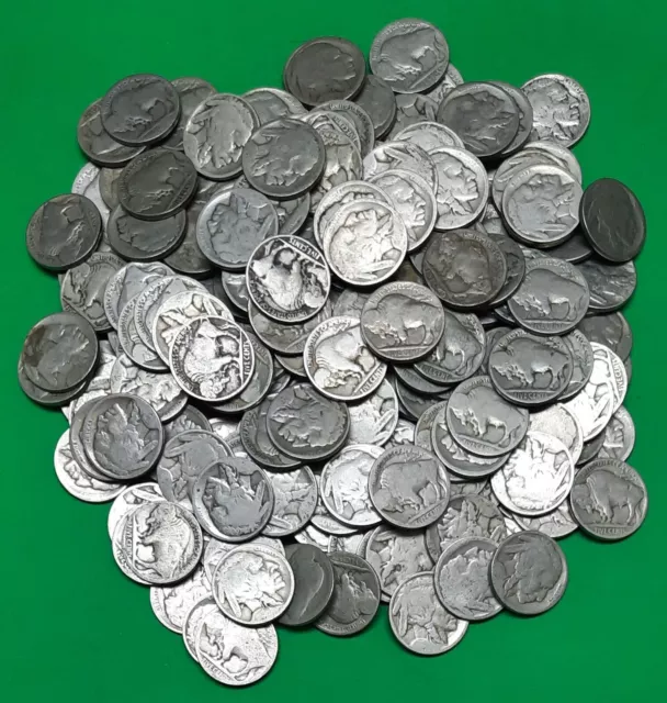 Nice Lot of 200 No-Date Buffalo Nickels!