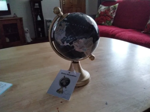 Vintage Style,Rotating Spinning Atlas World Globe Earth Map.New.