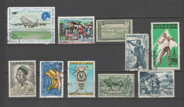 Cameroun : Lot De 10 Timbres