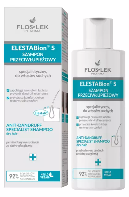 FLOSLEK ELESTABion® S CHAMPÚ ESPECIALISTA ANTICASPA PARA CABELLO SECO