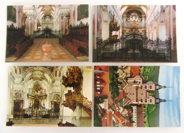 Religion & Kirchen Lot 4 x Postkarte AMORBACH im Odenwald Kirche Abteikirche