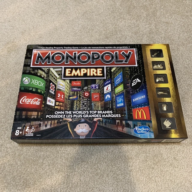 MONOPOLY EMPIRE WORLD'S Top Brands Family Board Game Gold Complete