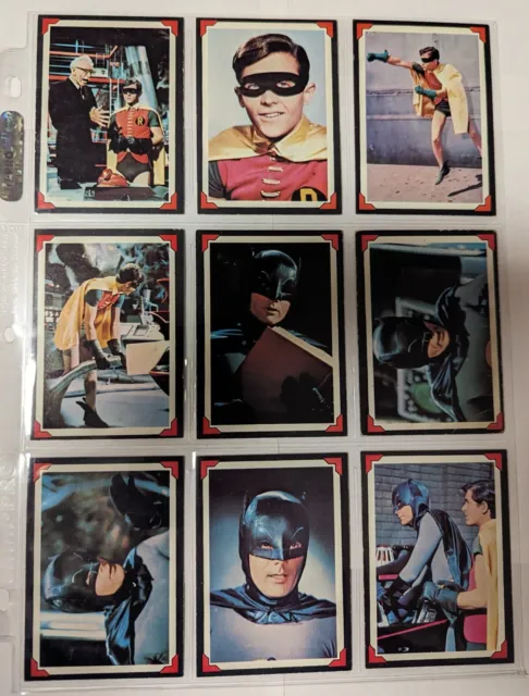 1966 TOPPS BATMAN Riddler Back COMPLETE 38 CARD SET + Secret Decoder. NM