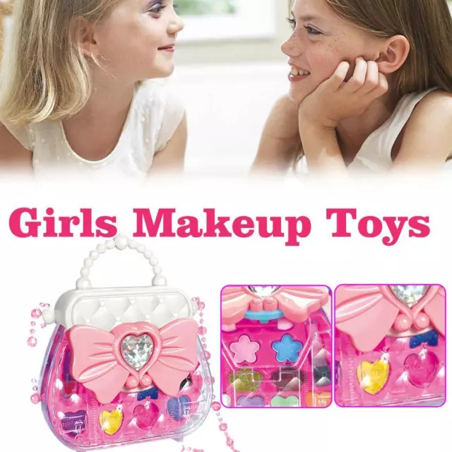 Kids Makeup Kit for Girl Washable Makeup Beauty Toy with Portable Cosmetic  Box