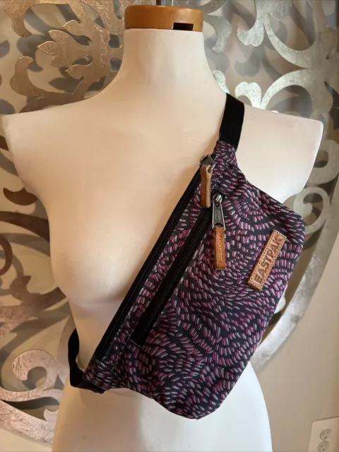 EASTPAK TALKY PINK Pearls Bum Bag Fanny Pack Pink Black Zippers