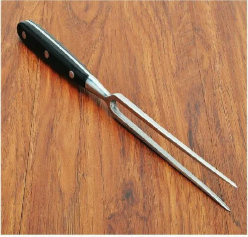 BBQ Meat Carving Fork Roast Joint Grill Cooking Cutter Silver 30cm Kitchen Ware