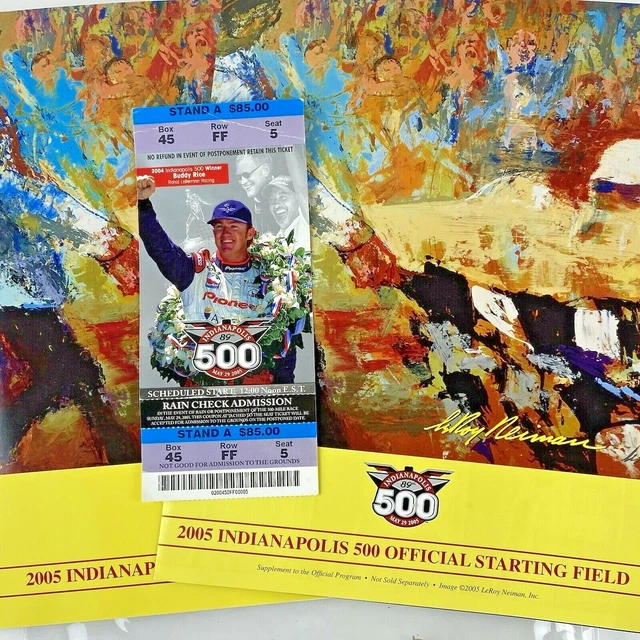 2005 INDY 500 Race Program Starting Field Ticket Danica Patrick Indy