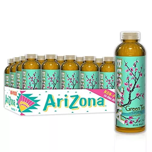 AriZona Green Tea with Ginseng and Honey, 20 Fl Oz (Pack of 24)