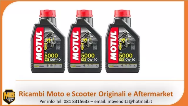 Olio Motore Moto Motul 5000 4T 10W40 10W-40 10W 40 3 litri MOTO SCOOTER 4TEMPI