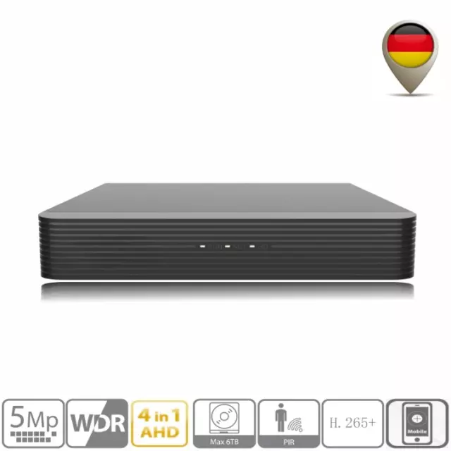 4-Kanal XVR DVR Analog Rekorder AHD CVI TVI CVBS IP BNC Aufzeichnungsgerät 5in1