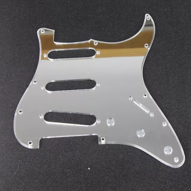 For Strat Guitar Pickguard with Pure Aluminum Foil Shield Mirror Style