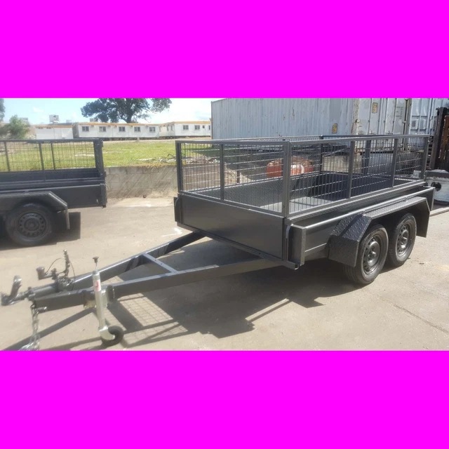9x5 galvanised tandem trailer box trailer with cage quality Aus made 2000kgs