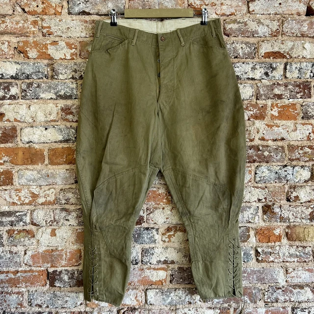 Culotte Militaire Vintage Reproduction – Style 1920, Cavalerie/moto, Taille Ajustable