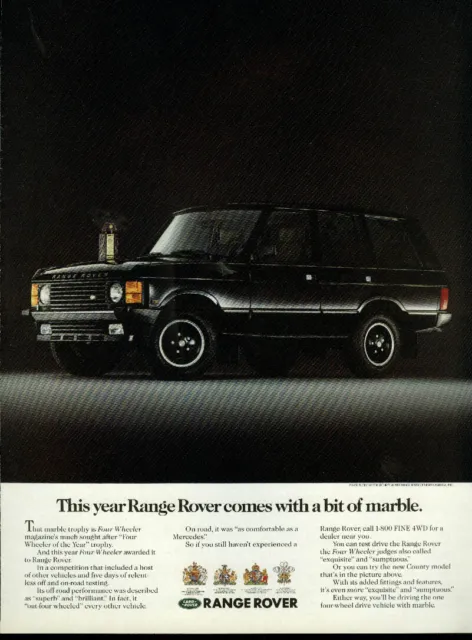This year Range Rover comes with a bit of marble ad 1989