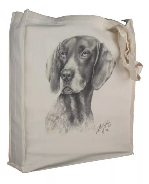 German Shorthaired Pointer Cotton Tote Bag Gusset and Long Handles Perfect Gift