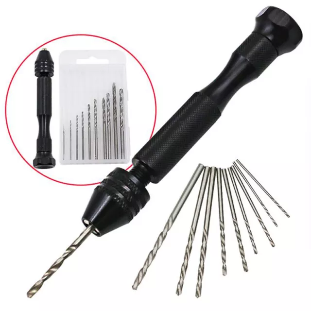 Aluminum Hand Drill Bit Keyless Chuck Reamer Twist Drill Jewelry Drilling ToBJN