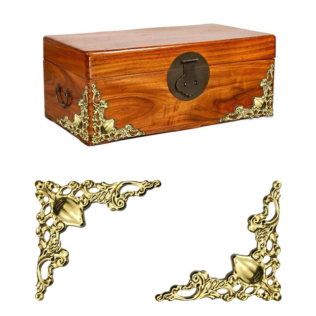 90 piezas protector de esquina decorativo soporte de metal hágalo usted mismo para muebles triángulo sólido