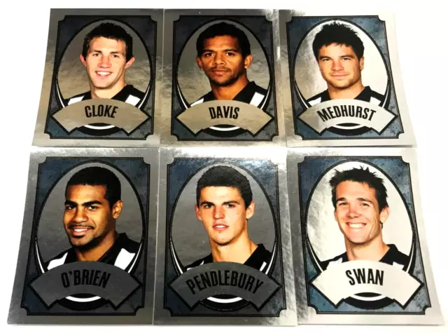 2009 Select Afl Collectable Mini Foil Stickers Team Set-Collingwood (6)